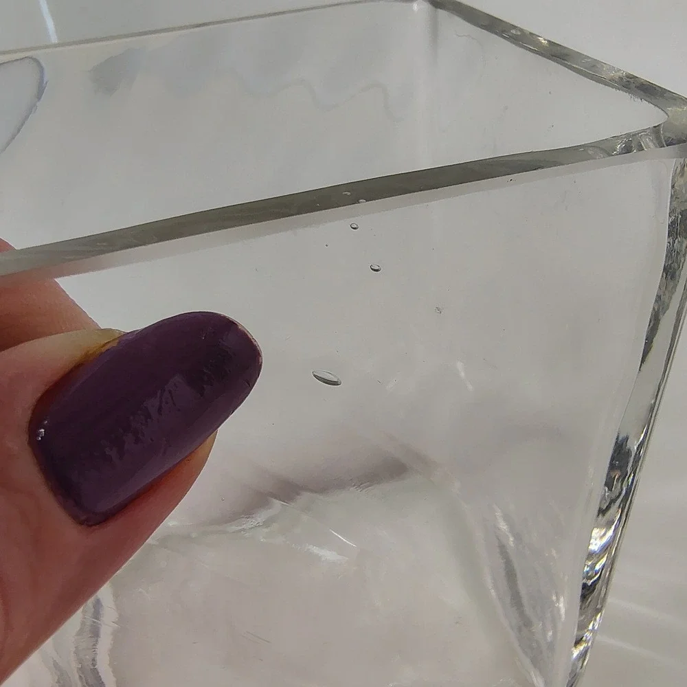 Rectangle Clear Glass Vase 5.5